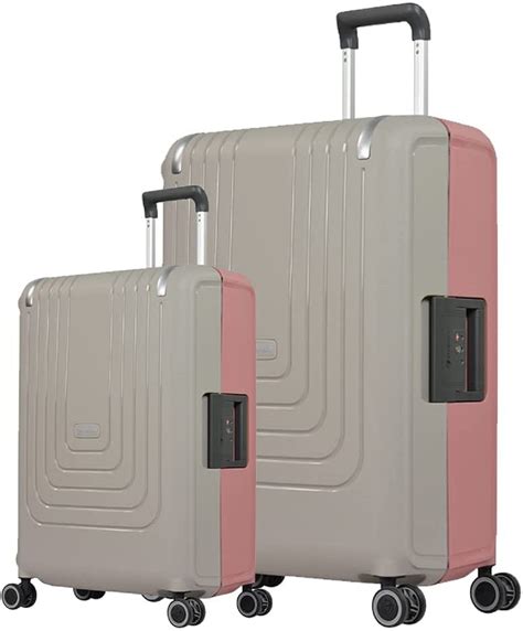 Eminent 2 Piece Luggage Set 20/28 Inches Polypropylene Hard Case Luggage Sets With 4 Double ...