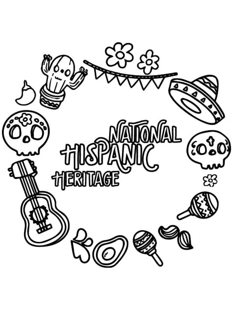 Hispanic Heritage Month - Sheet 8 coloring page - Download, Print or ...