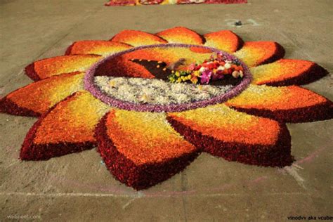 60 Most Beautiful Pookalam Designs for Onam Festival - part 3