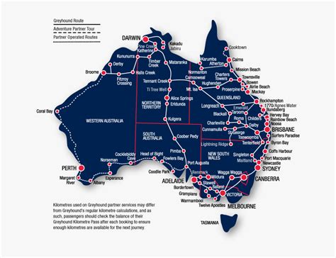 Greyhound Bus Routes Australia, HD Png Download - kindpng