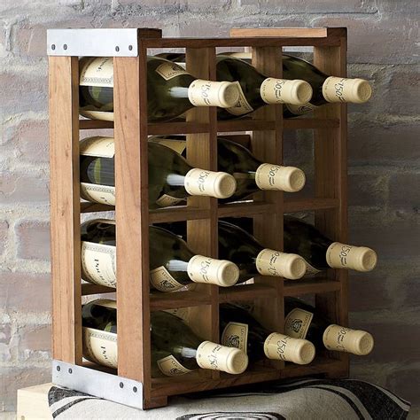 Rustic Acacia Wood Crate Wine Racks | Wine rack, Rustic wine racks, Diy wine rack