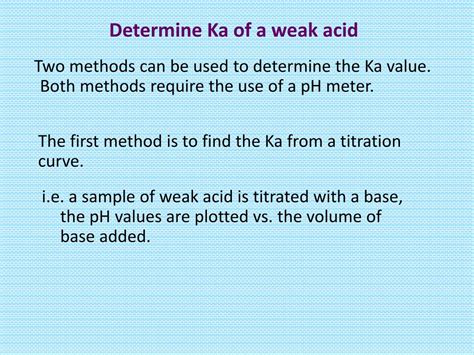 PPT - Determine Ka of a Weak Acid PowerPoint Presentation, free ...