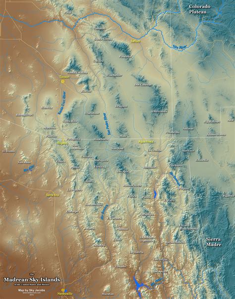 Map of the Sky Island region of Arizona, Sonora, New Mexico, and Chihuahua | Wild Sonora