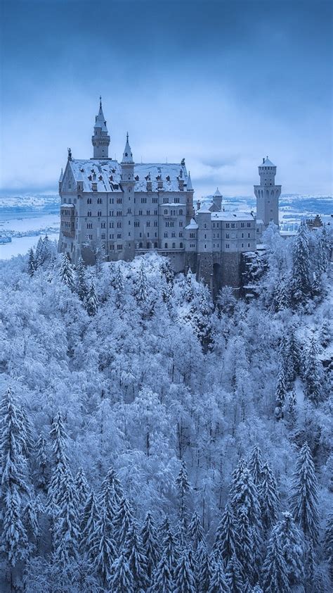 1080x1920 Neuschwanstein Castle in Winter Iphone 7, 6s, 6 Plus and Pixel XL ,One Plus 3, 3t, 5 ...