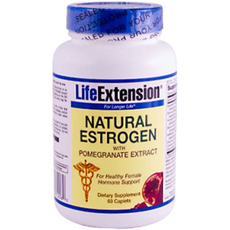 Life Extension, Natural Estrogen, with Pomegranate Extract, 60 Caplets ...