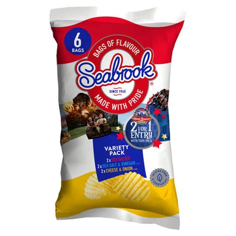 Seabrook Crinkle Crisps Variety 6 x 25g Gluten Free | Multipack Crisps ...