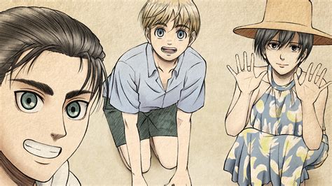 Attack Of Titan Armin Arlert Eren Yeager Mikasa Ackerman On Childhood ...