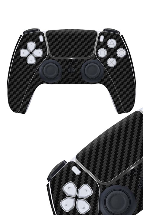 Ps5 DualSense Skin Black Carbon Fiber Ps5 Dualsense Skins