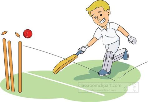 Cricket Clipart-batsman runout cricket game