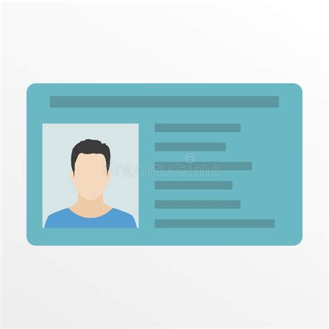 ID Card or Car Driver License. Vector Illustration in Flat Style. Stock Vector - Illustration of ...