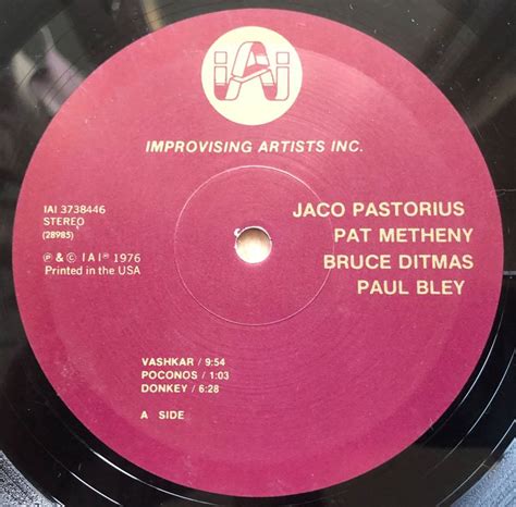 Jaco Pastorius Pat Metheny Jazz Fusion Bop USA 1976 NM/NM | Kaufen auf ...