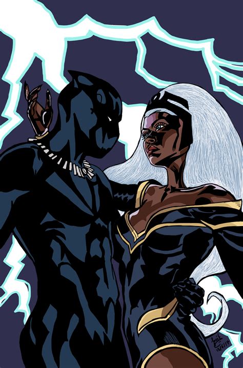 Storm and Black Panther by AJRaven on DeviantArt