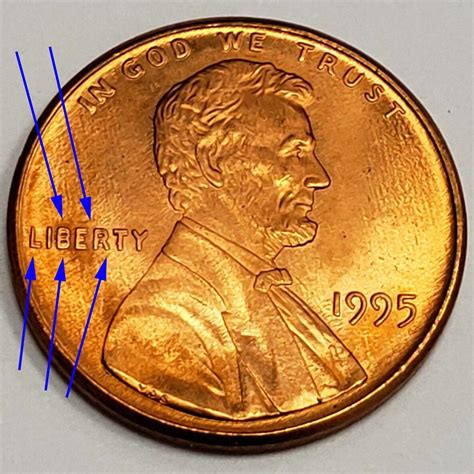 1995-P Lincoln Penny Cent DOUBLE DIE Obverse High Grade DDO | Etsy