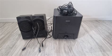 Sony computer speaker + woofer. Model SRS-D4, Audio, Soundbars ...