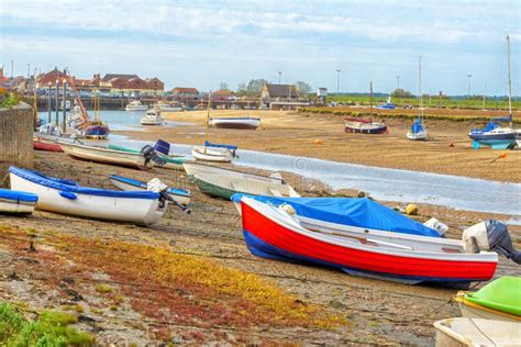 Wells-next the-Sea Harbour at Low Tide. Stock Image - Image of anglia ...