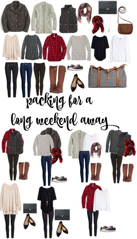 How to Pack for a Long Weekend Away | Weekend trip outfits, Getaway outfit, Trip outfits