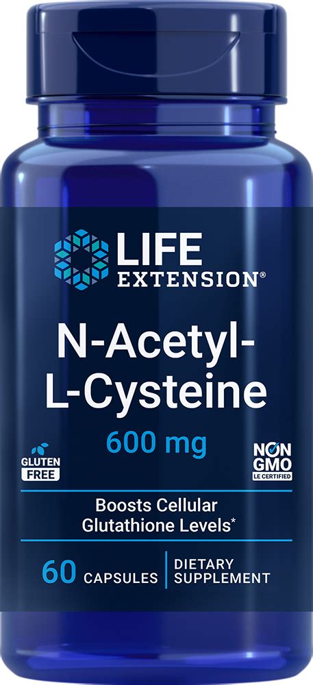 N-Acetyl-L-Cysteine, 600 mg 60 capsules | Life Extension