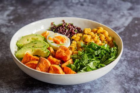 Healing Bowls Recipe - Roasted Masala Sweet Potatoes, Black Rice ...