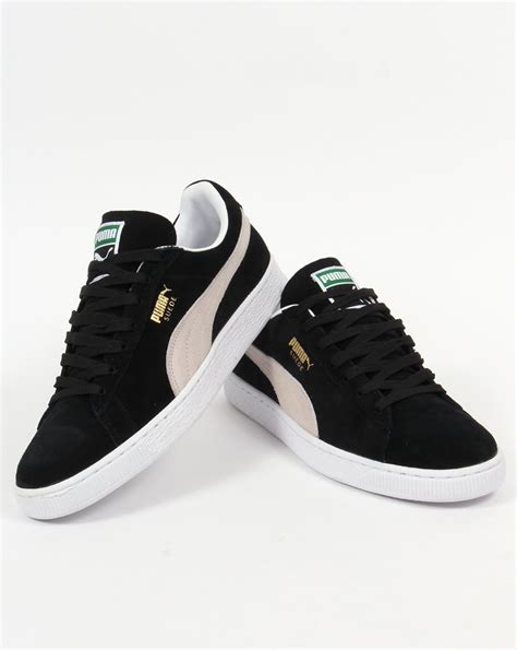 Puma Suede Classic Trainers Black/White,shoes,gum,mens