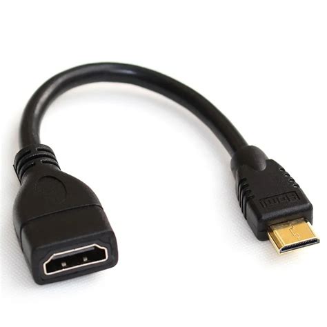 12cm HDMI Female to MINI HDMI Male adapter cable-in HDMI Cables from ...