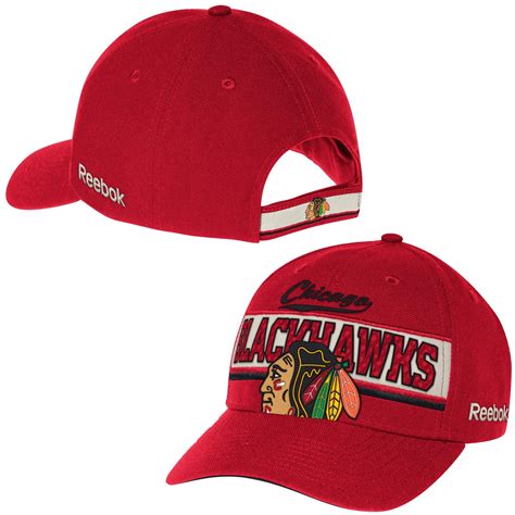 Reebok Chicago Blackhawks Red Face-Off Adjustable Hat