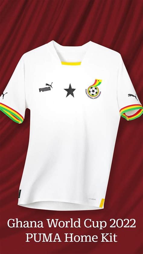 Ghana World Cup 2022 PUMA Home Kit | Mens tshirts, T shirt, Soccer cup