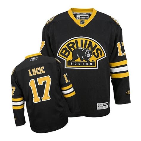 NHL Milan Lucic Boston Bruins Authentic Third Reebok Jersey - Black