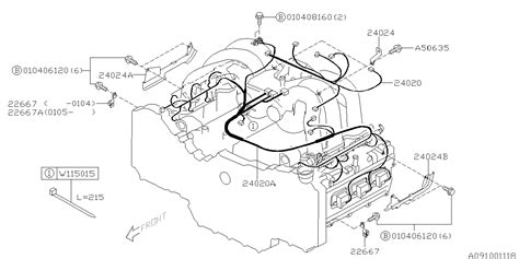 24020AC17A - Genuine Subaru HARNESS ENGINE