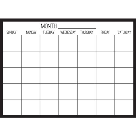 Exceptional Monthly Calendar Dry Erase Printable in 2020 | Calendar ...