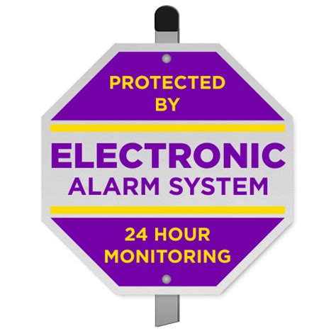 Protected by Electronic Alarm System Yard Sign F8104 - by SafetySign.com