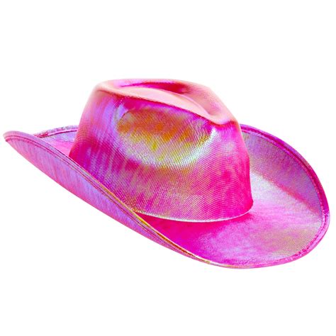 Pink Cowboy Hat - Sparkly Metallic Cowgirl Hat for Costume, Dress Up ...