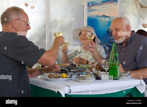 Cavtat: seafood restaurant Stock Photo - Alamy