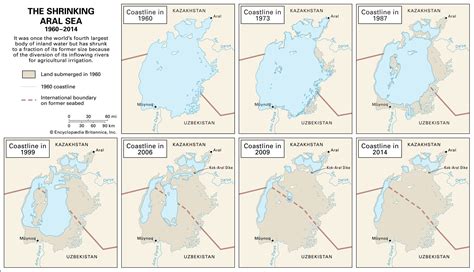 How big was the Aral Sea originally? | Britannica