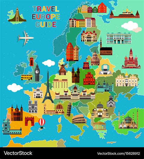 Travelling Map Of Europe