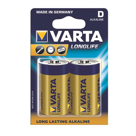 VARTA alkaline batteries R20 (typ D) 2pcs longlife | TNTRADE.SK