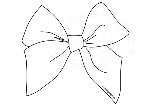 White Bow Clip Art – Coloring Page