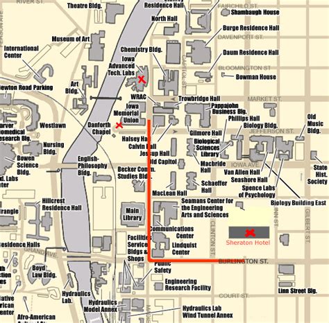 Map Of Iowa University