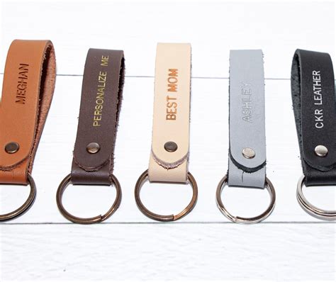 Personalized Leather Keychain, Personalized Leather Key Organizer, Your ...