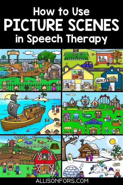 How to Use Picture Scenes in Speech Therapy (+ free scenes!) | Speech ...