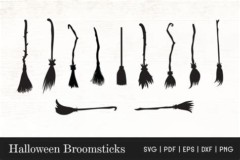 Broomsticks SVG - Halloween Witch Broom SVG (858453) | Illustrations | Design Bundles