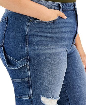 Celebrity Pink Trendy Plus Size Wide-Leg Carpenter Jeans - Macy's