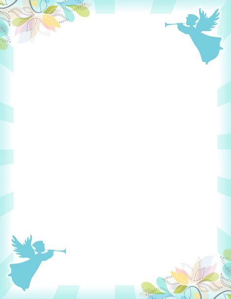 Angel Border: Clip Art, Page Border, and Vector Graphics | Page borders ...