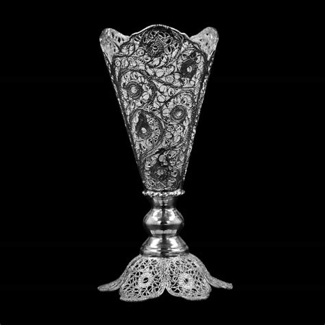 Handcrafted Persian Filigree Decorative Vase Yasin - ShopiPersia