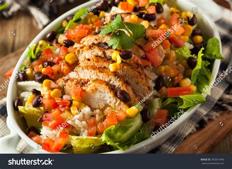 Homemade Mexican Chicken Burrito Bowl Rice Stock Photo 392819446 | Shutterstock