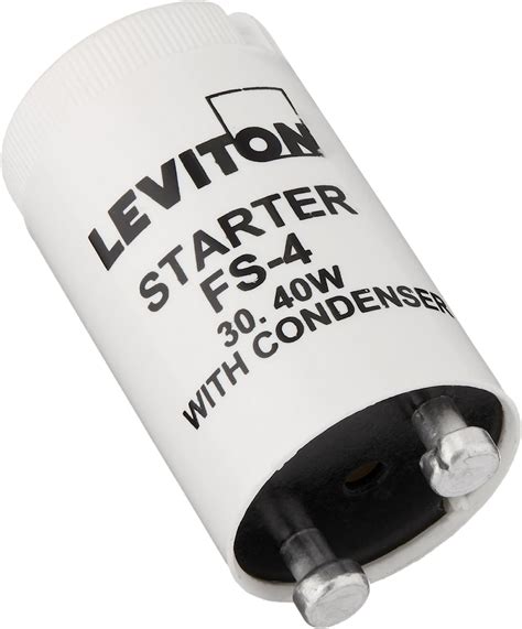 Leviton 13891 Fluorescent Lamp Starter Basic 13, 30 and 40W FS-4, White ...