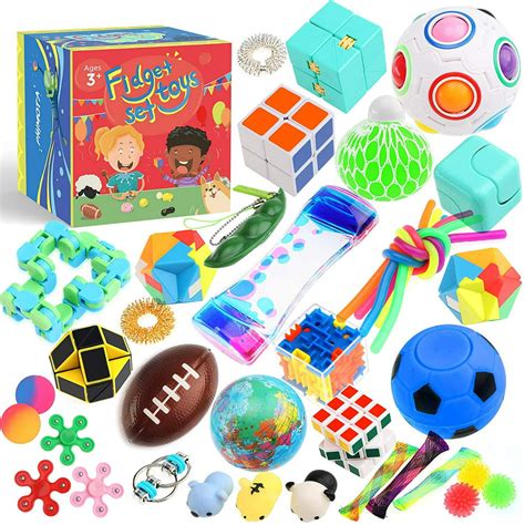 Sensory Toys Set 38 Pack, Stress Relief Fidget Hand Toys for Adults and Kids, Sensory Fidget and ...