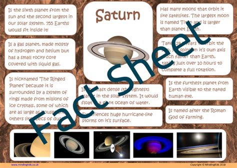 Saturn Facts - MindingKids