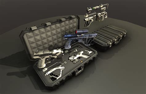 Modular Sci-Fi Gun and Case