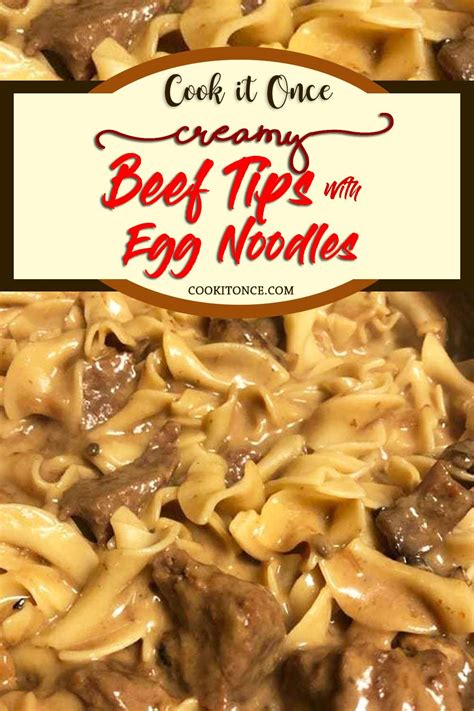 Creamy Beef Tips with Egg Noodles