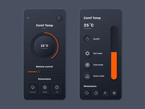 temperature app | App interface design, Mobile app design inspiration ...